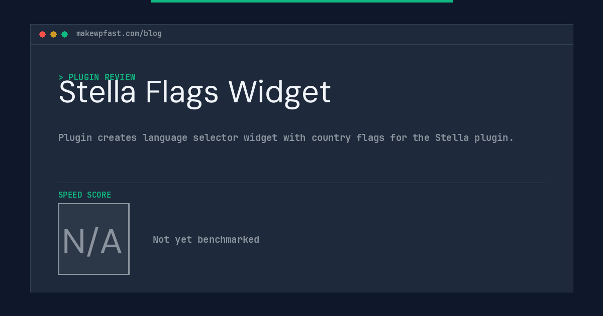 Stella Flags Widget - MakeWPFast