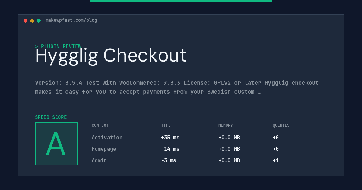 Hygglig Checkout - MakeWPFast
