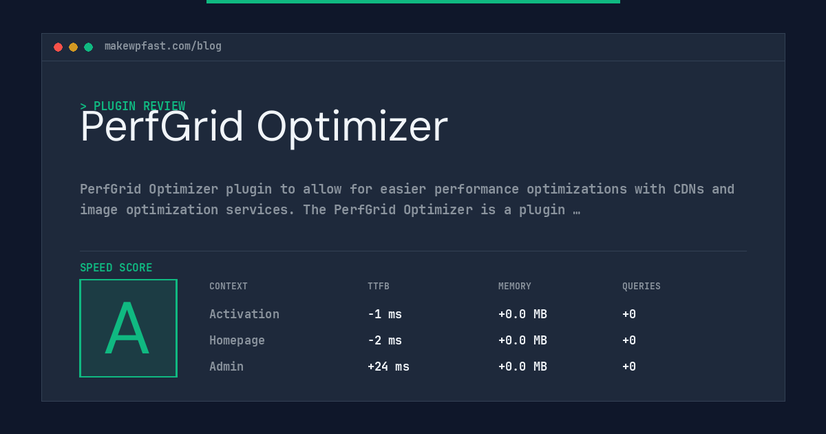 PerfGrid Optimizer - MakeWPFast