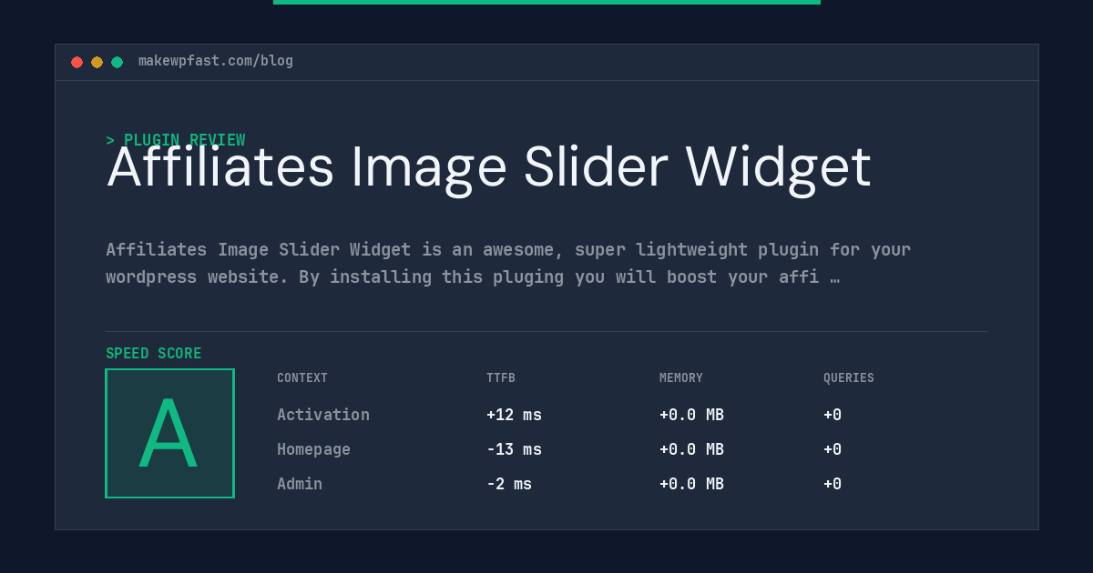 Affiliates Image Slider Widget - MakeWPFast