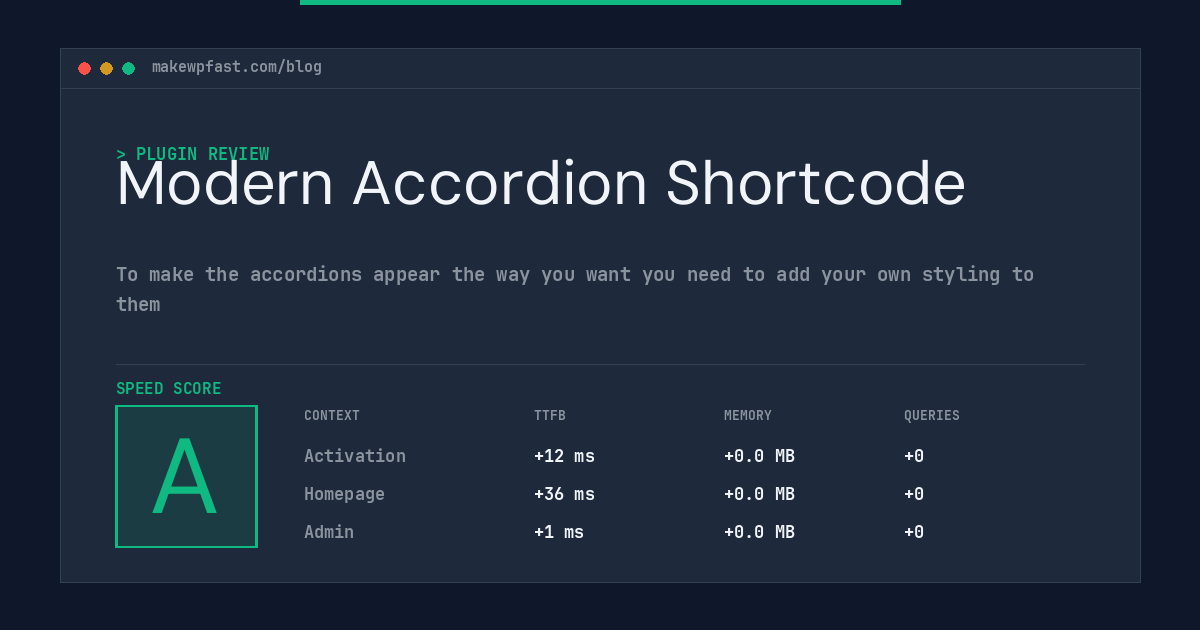 Modern Accordion Shortcode - MakeWPFast