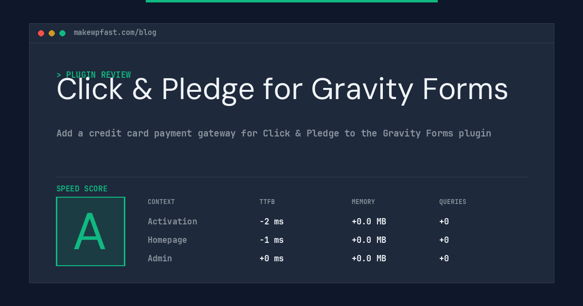 Click & Pledge for Gravity Forms - MakeWPFast