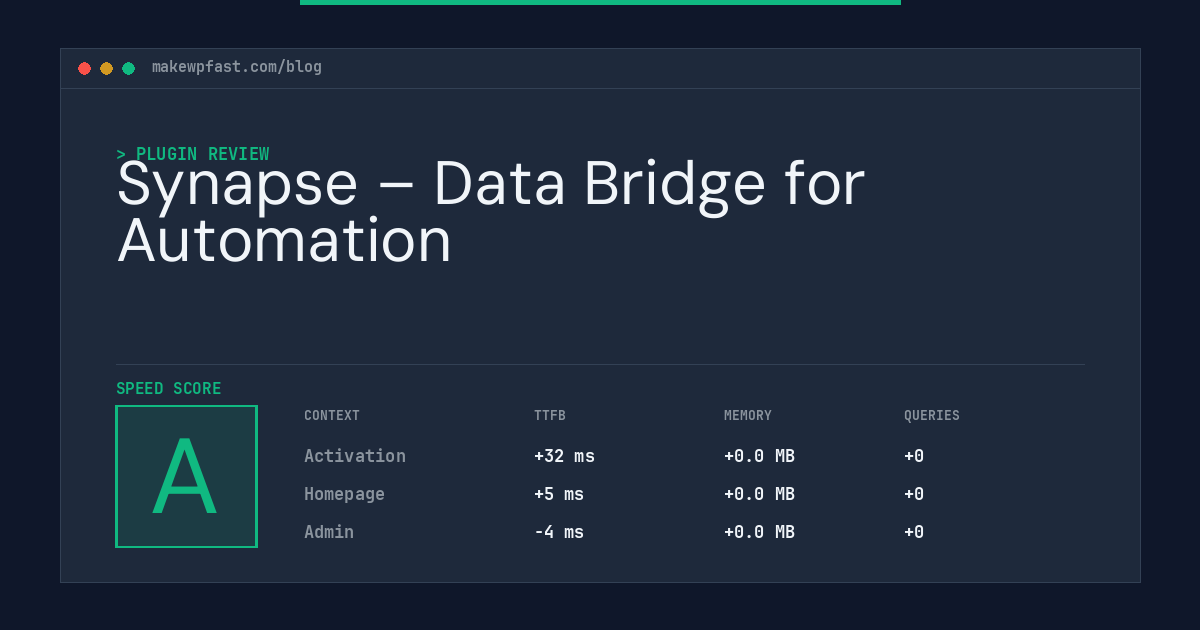 Synapse – Data Bridge for Automation - MakeWPFast