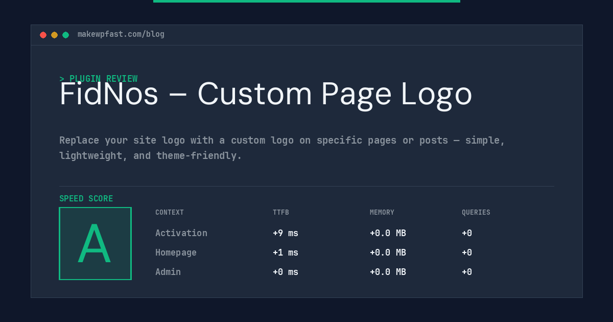 FidNos – Custom Page Logo - MakeWPFast
