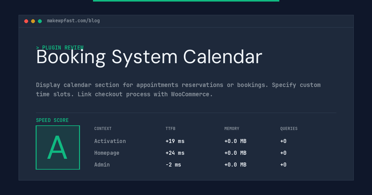 Booking System Calendar - MakeWPFast