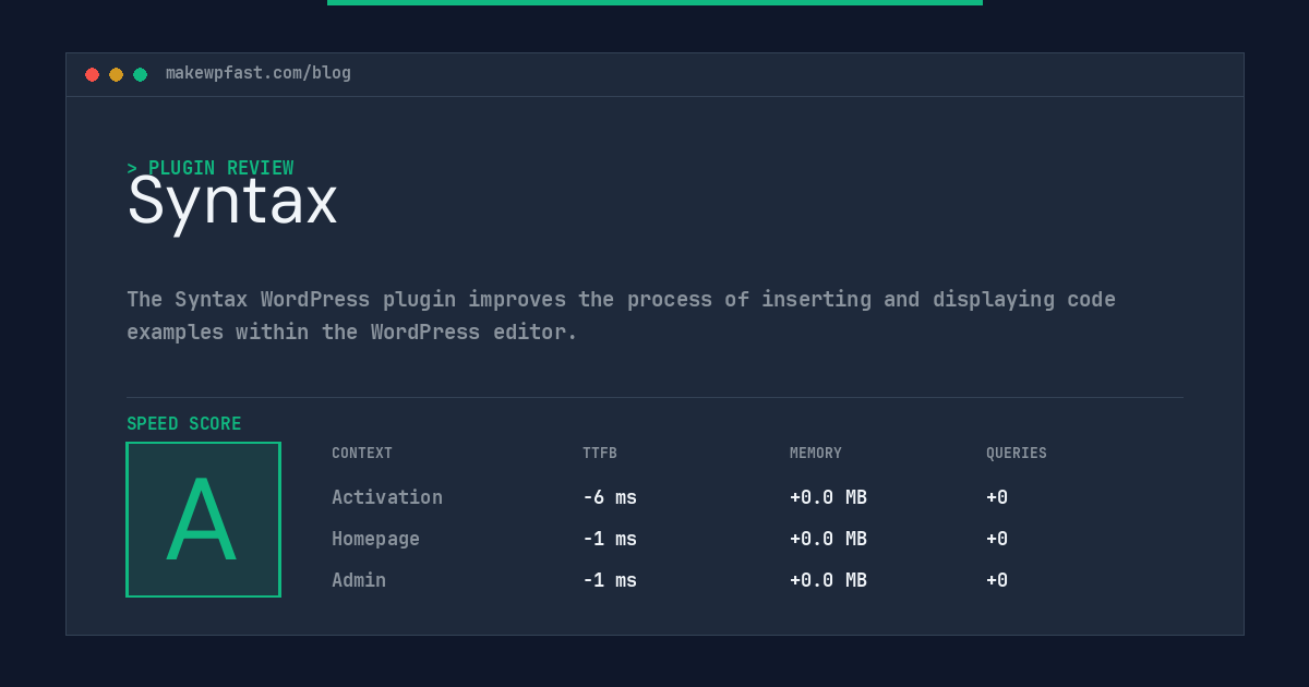 Syntax - MakeWPFast