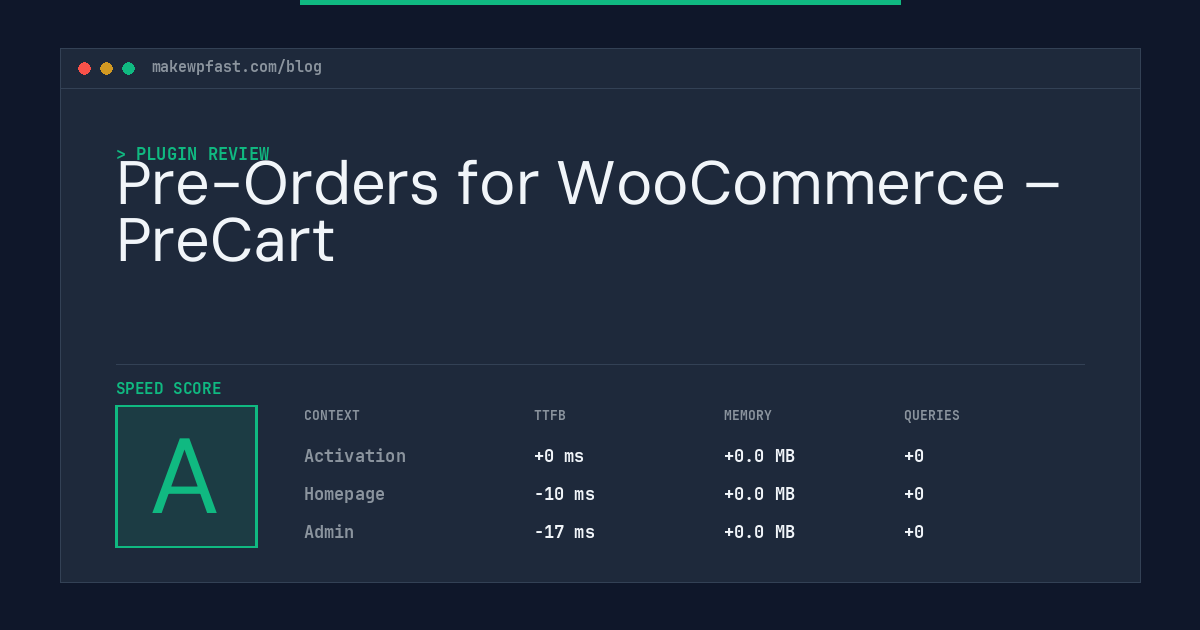 Pre-Orders for WooCommerce – PreCart - MakeWPFast