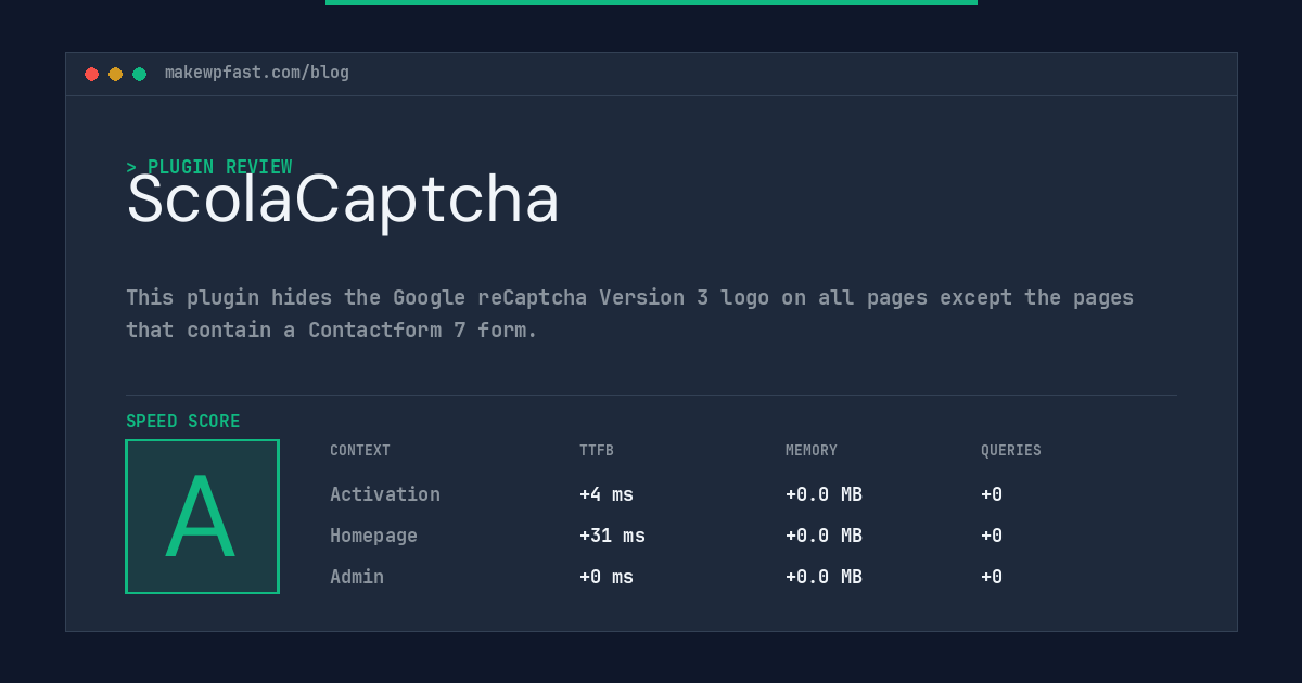 ScolaCaptcha - MakeWPFast