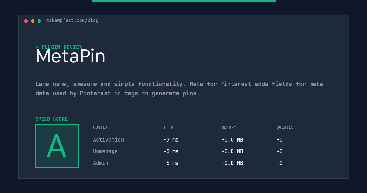 MetaPin - MakeWPFast