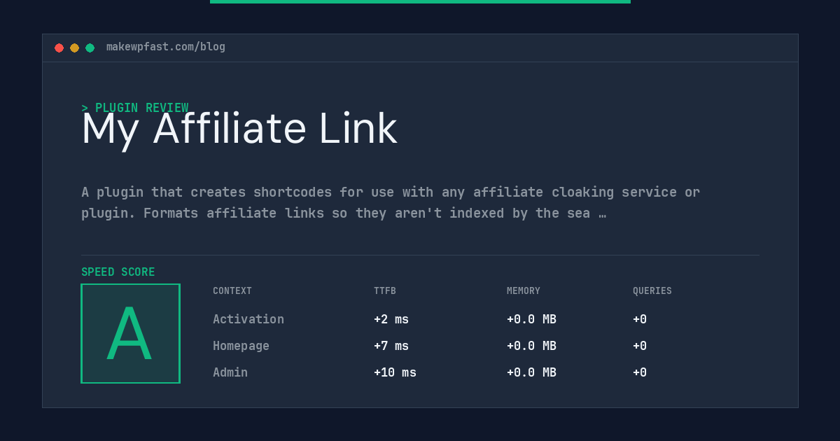 My Affiliate Link - MakeWPFast