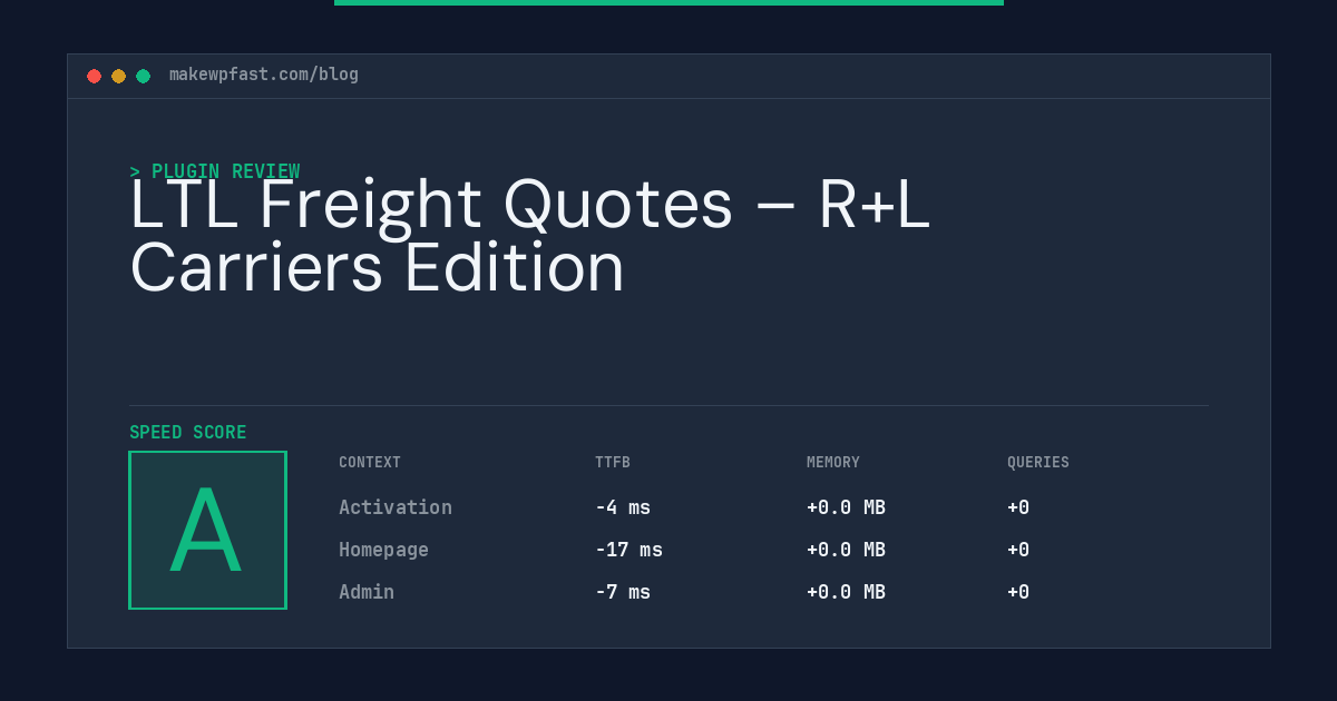 LTL Freight Quotes – R+L Carriers Edition - MakeWPFast