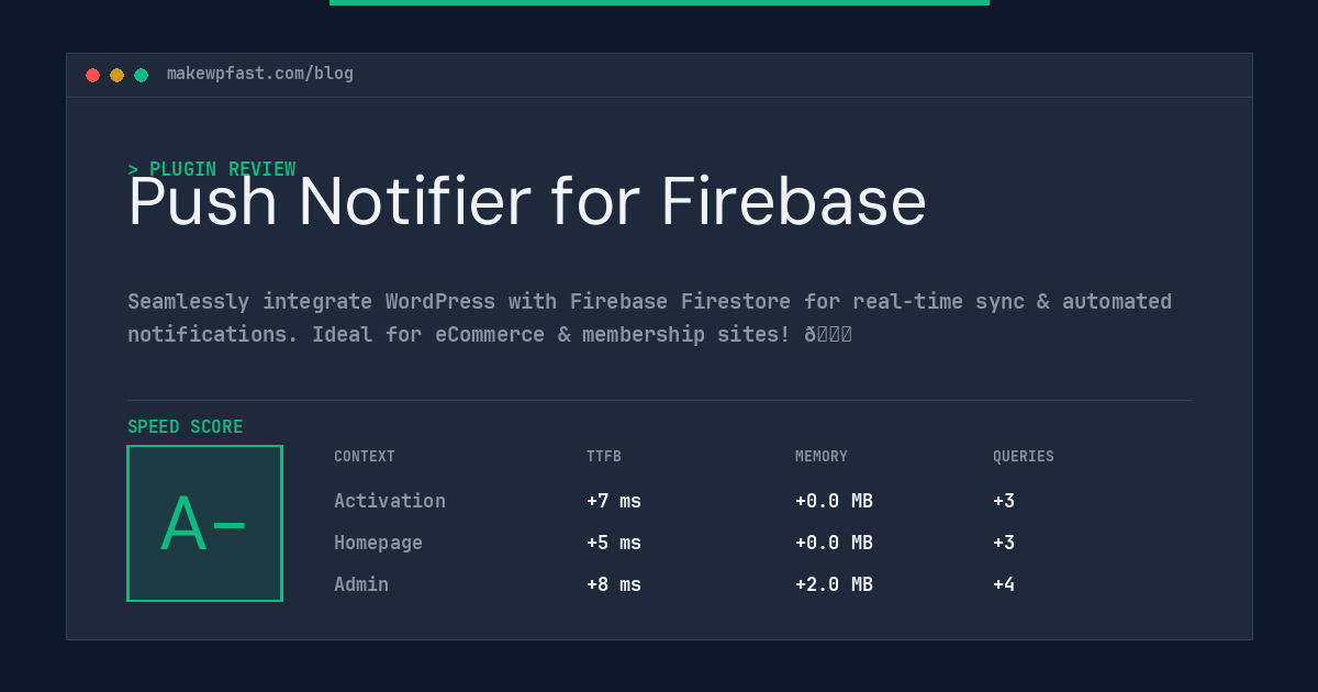 Push Notifier for Firebase - MakeWPFast