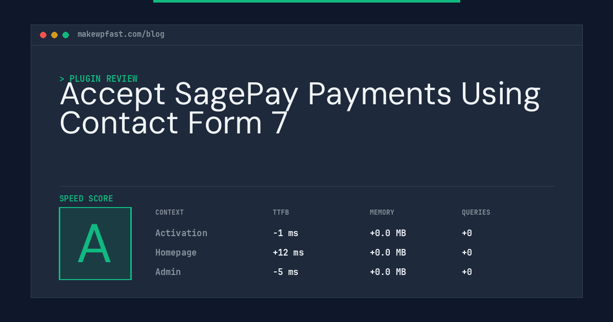 Accept SagePay Payments Using Contact Form 7 - MakeWPFast