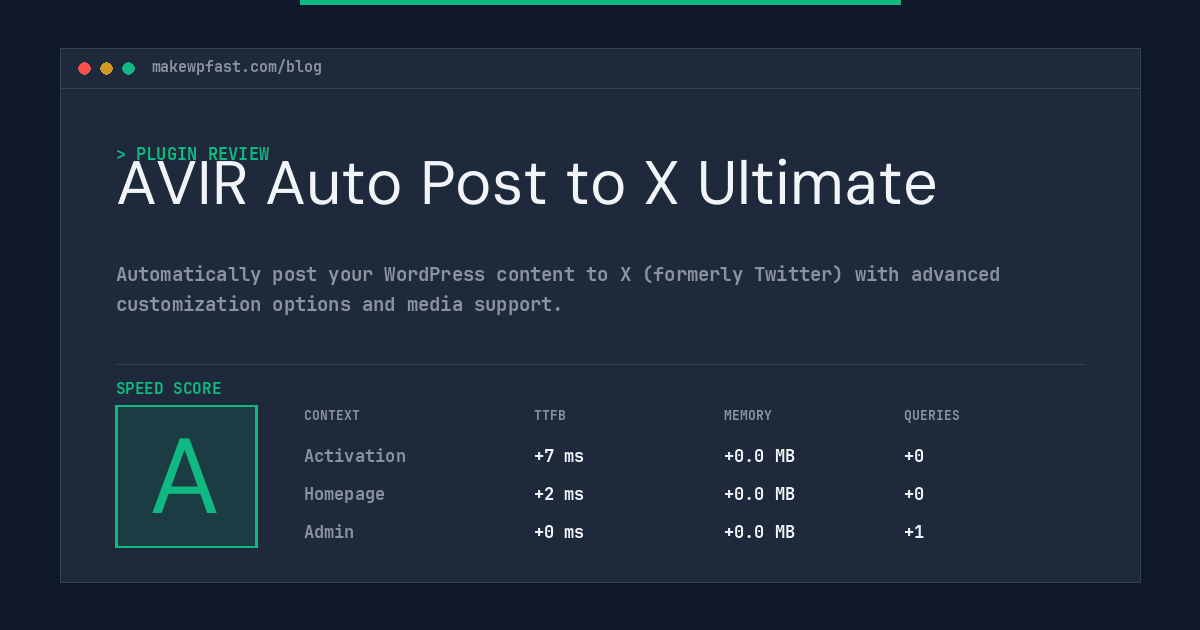 AVIR Auto Post to X Ultimate - MakeWPFast
