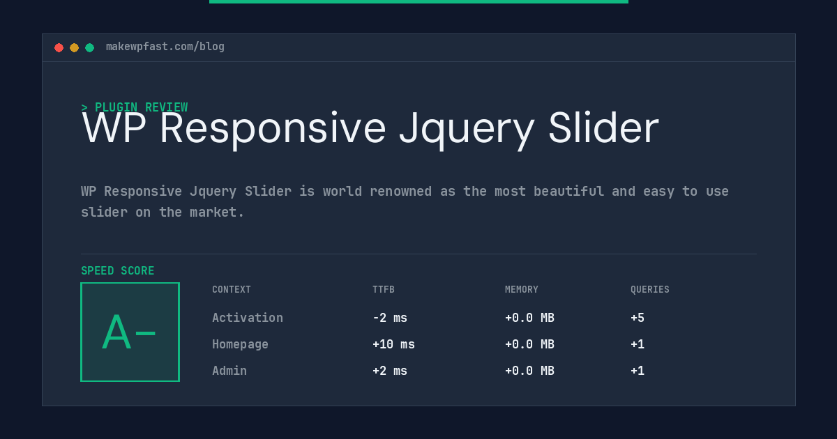 WP Responsive Jquery Slider - MakeWPFast