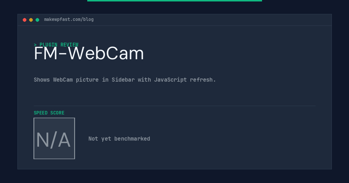 FM-WebCam - MakeWPFast