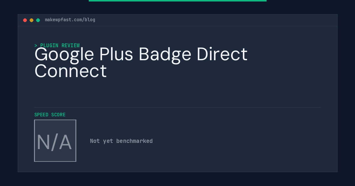 Google Plus Badge Direct Connect - MakeWPFast