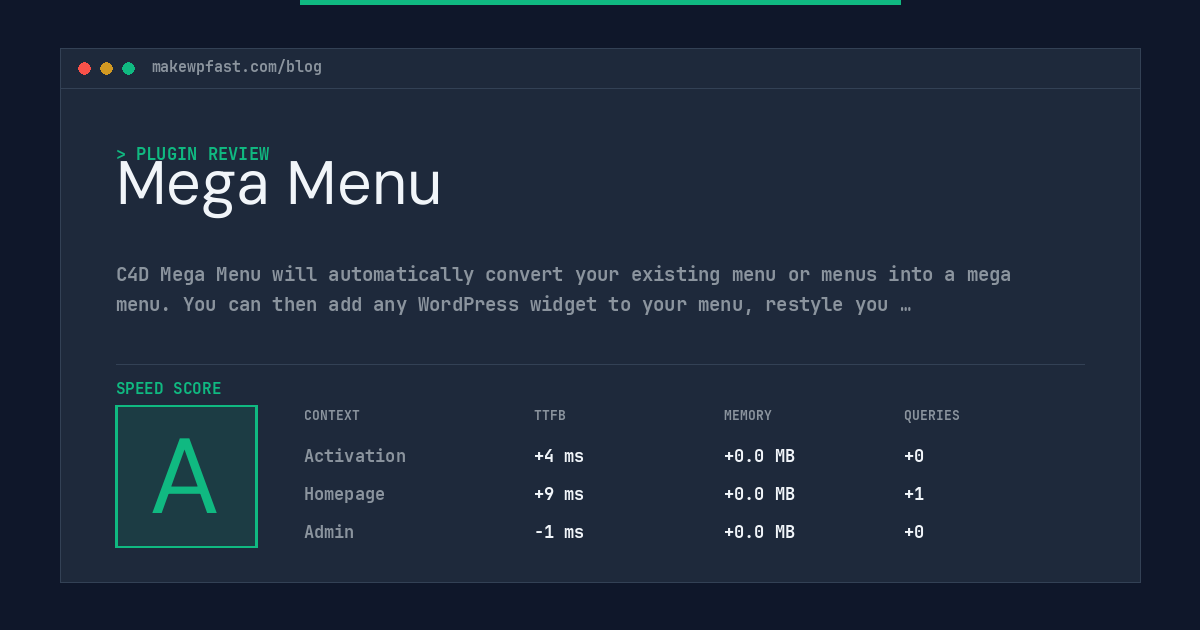 Mega Menu - MakeWPFast