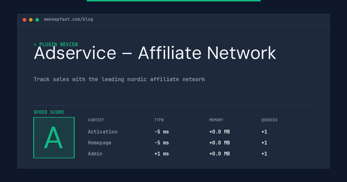 Adservice – Affiliate Network - MakeWPFast