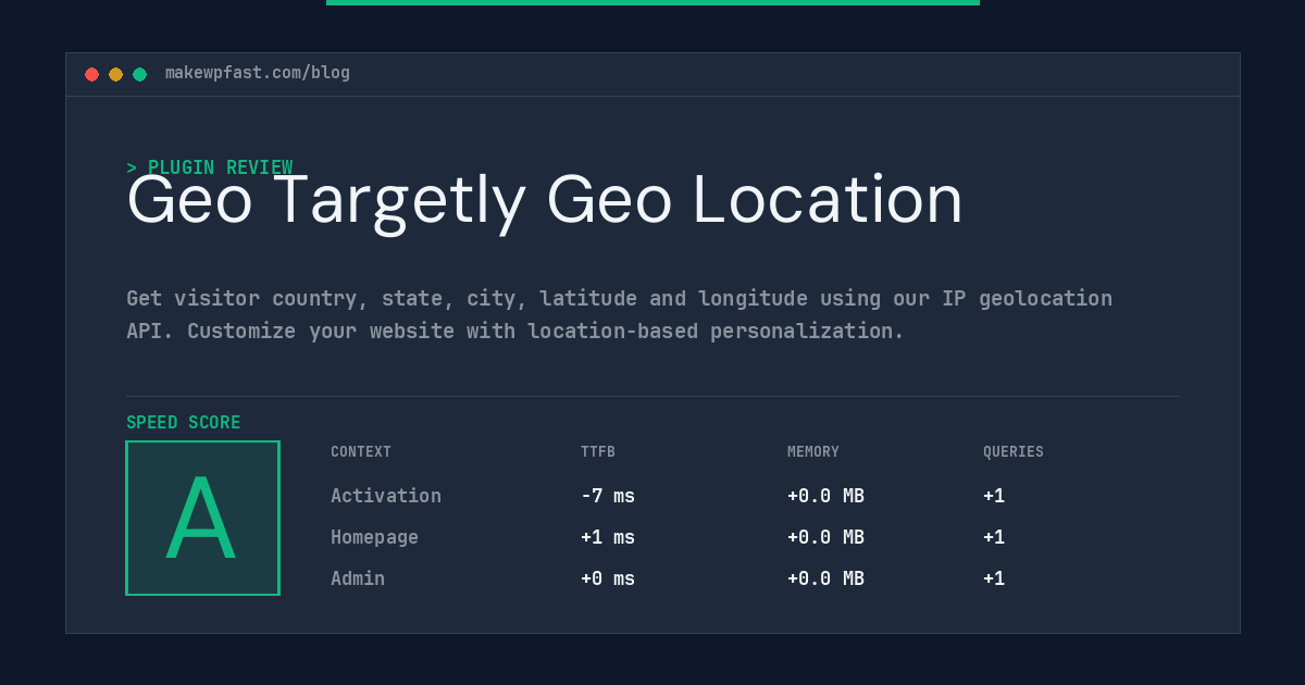 Geo Targetly Geo Location - MakeWPFast