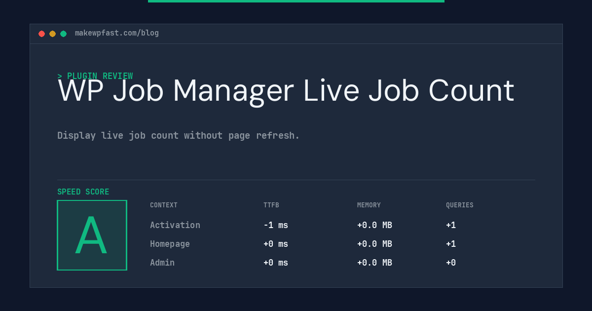 WP Job Manager Live Job Count - MakeWPFast