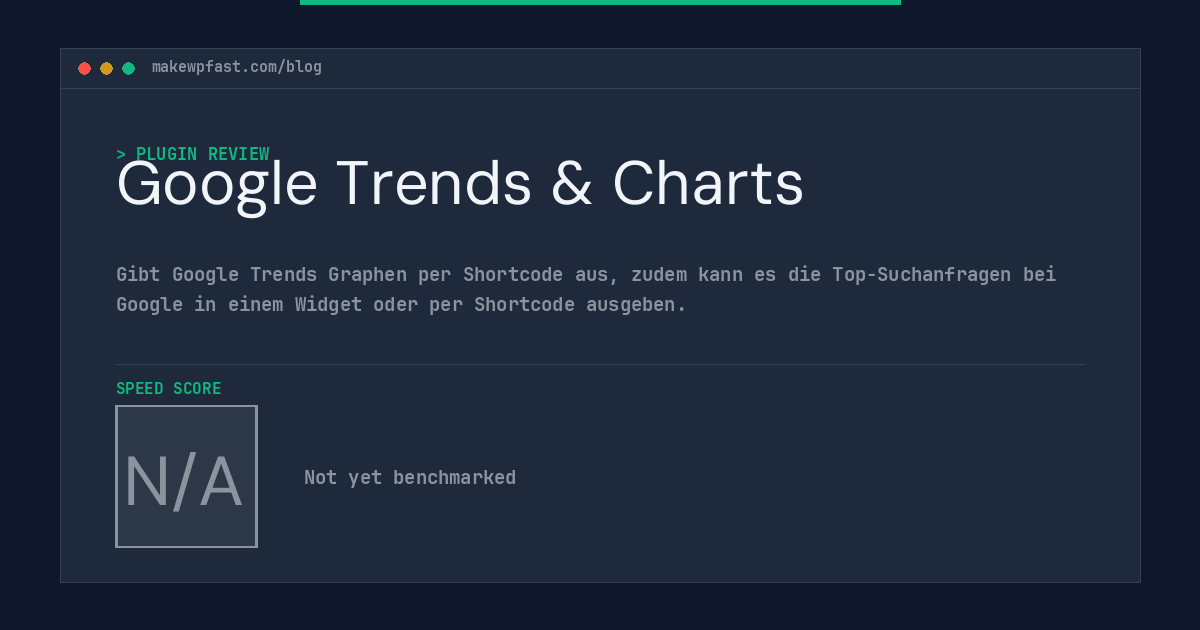 Google Trends & Charts - MakeWPFast