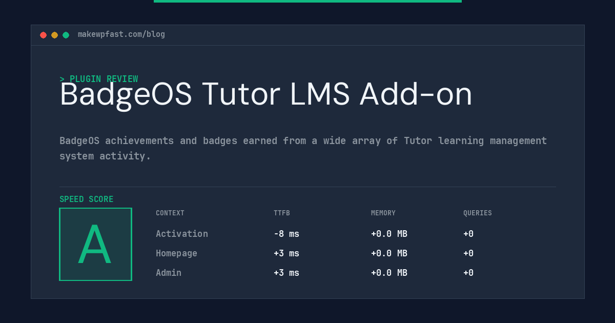 BadgeOS Tutor LMS Add-on - MakeWPFast