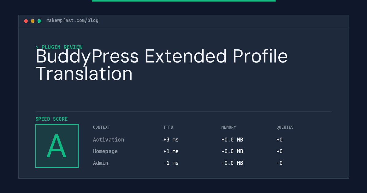 BuddyPress Extended Profile Translation - MakeWPFast
