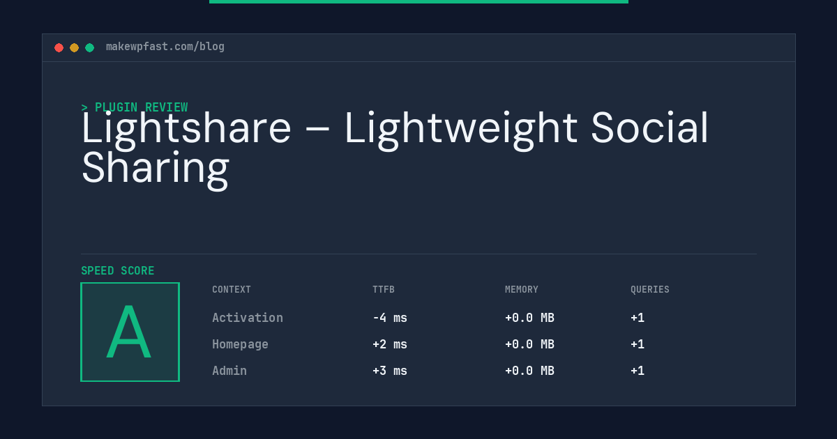 Lightshare – Lightweight Social Sharing - MakeWPFast