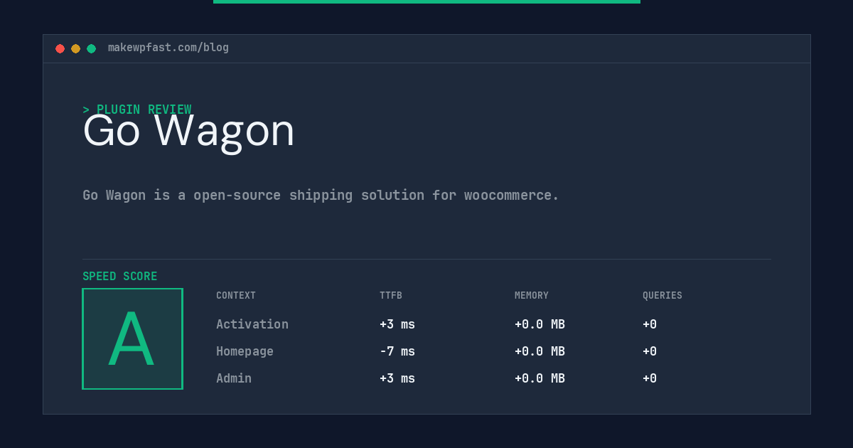 Go Wagon - MakeWPFast