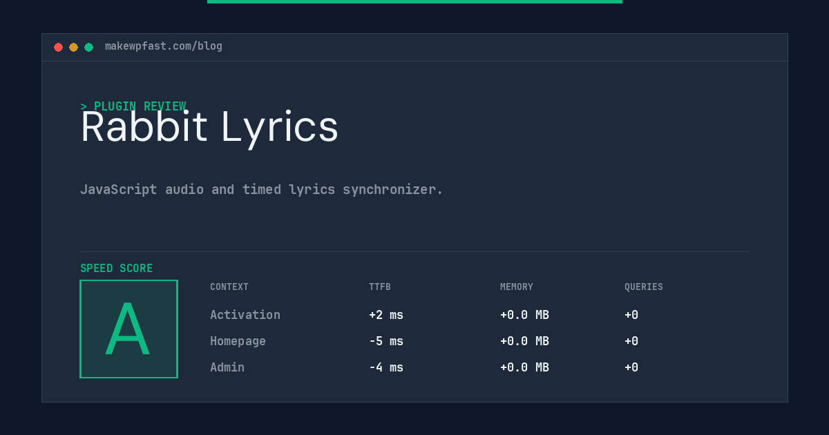 Rabbit Lyrics - MakeWPFast