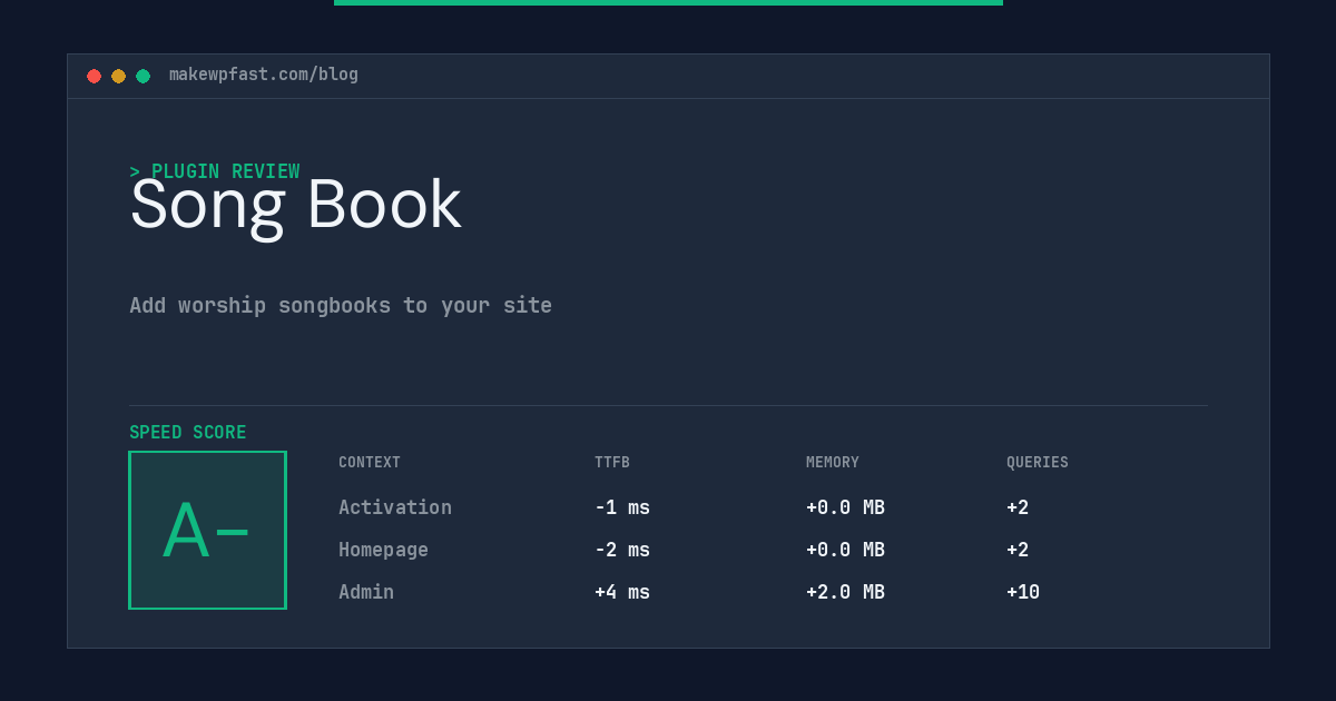 Song Book - MakeWPFast