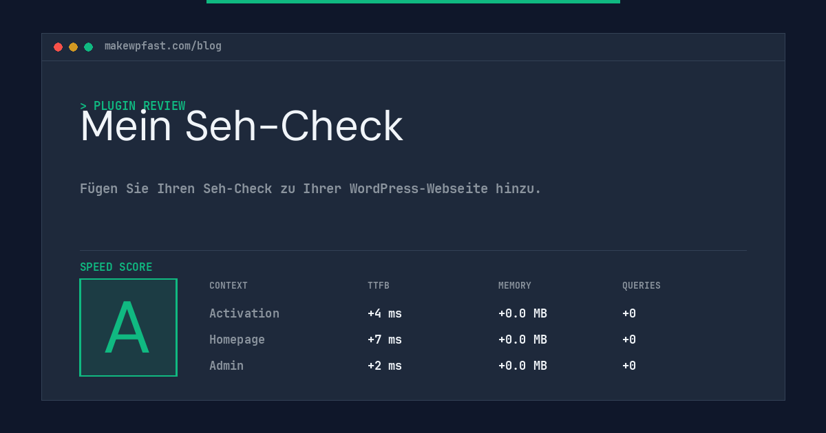 Mein Seh-Check - MakeWPFast