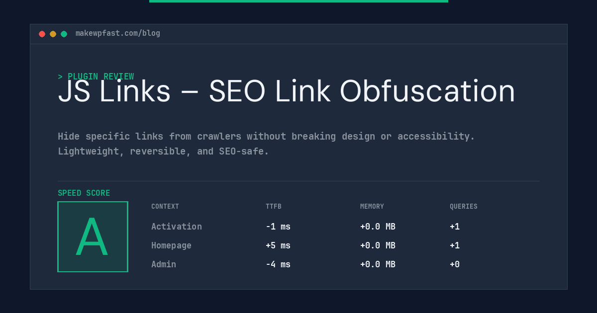 JS Links – SEO Link Obfuscation - MakeWPFast