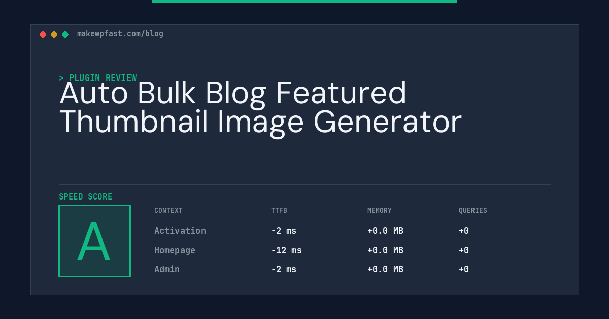 Auto Bulk Blog Featured Thumbnail Image Generator - MakeWPFast