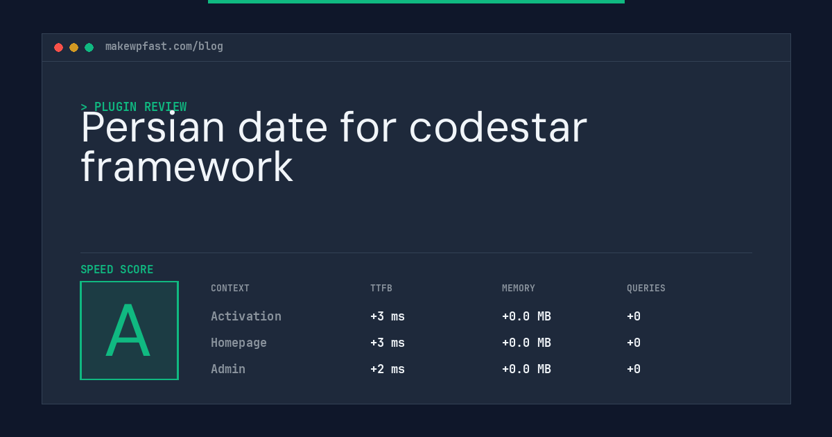 Persian date for codestar framework - MakeWPFast