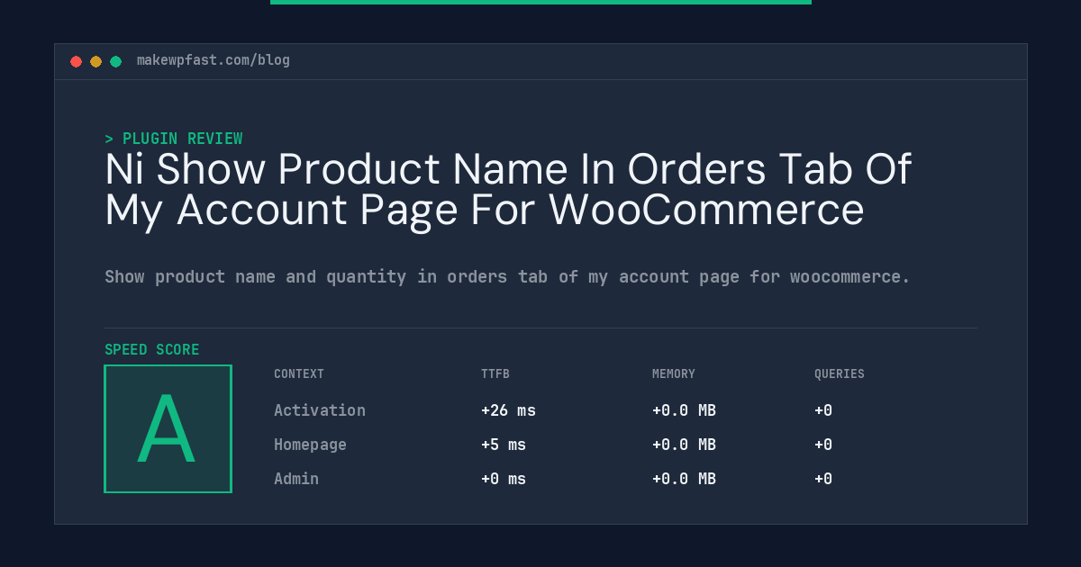 Ni Show Product Name In Orders Tab Of My Account Page For WooCommerce - MakeWPFast