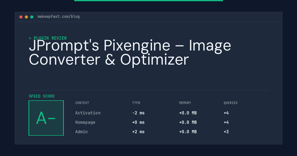JPrompt's Pixengine – Image Converter & Optimizer - MakeWPFast