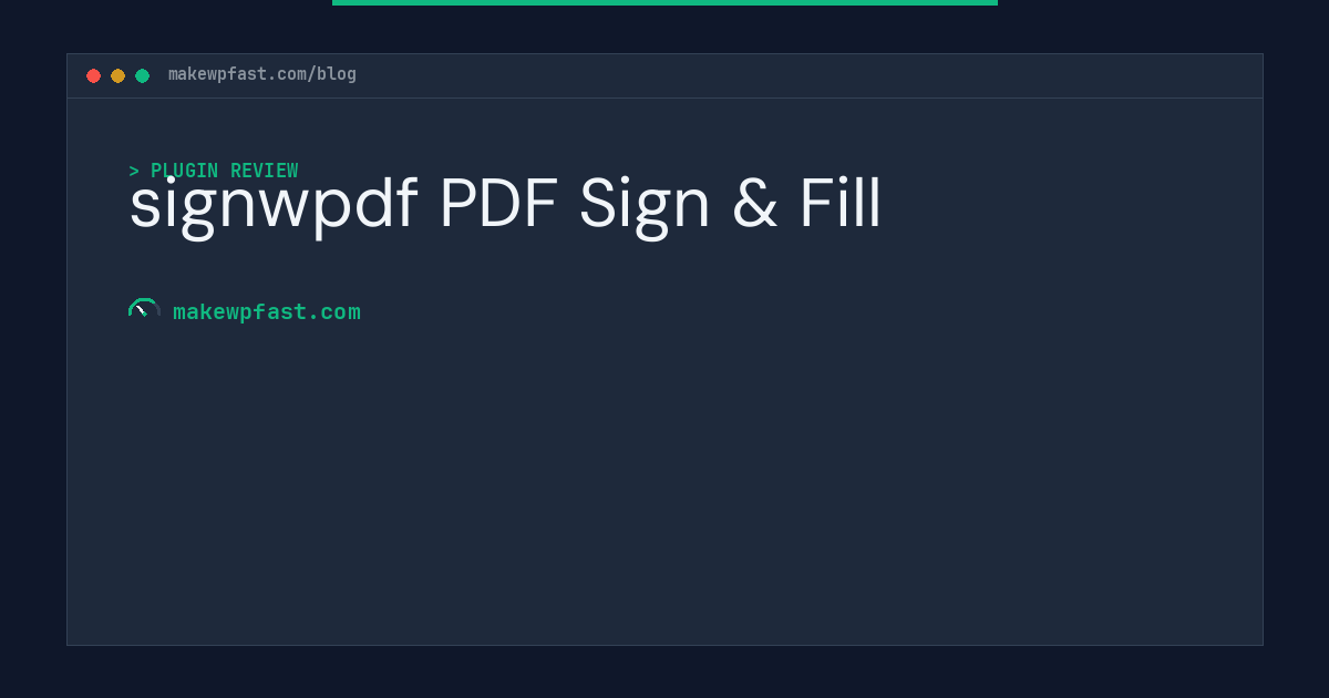 signwpdf PDF Sign & Fill - MakeWPFast