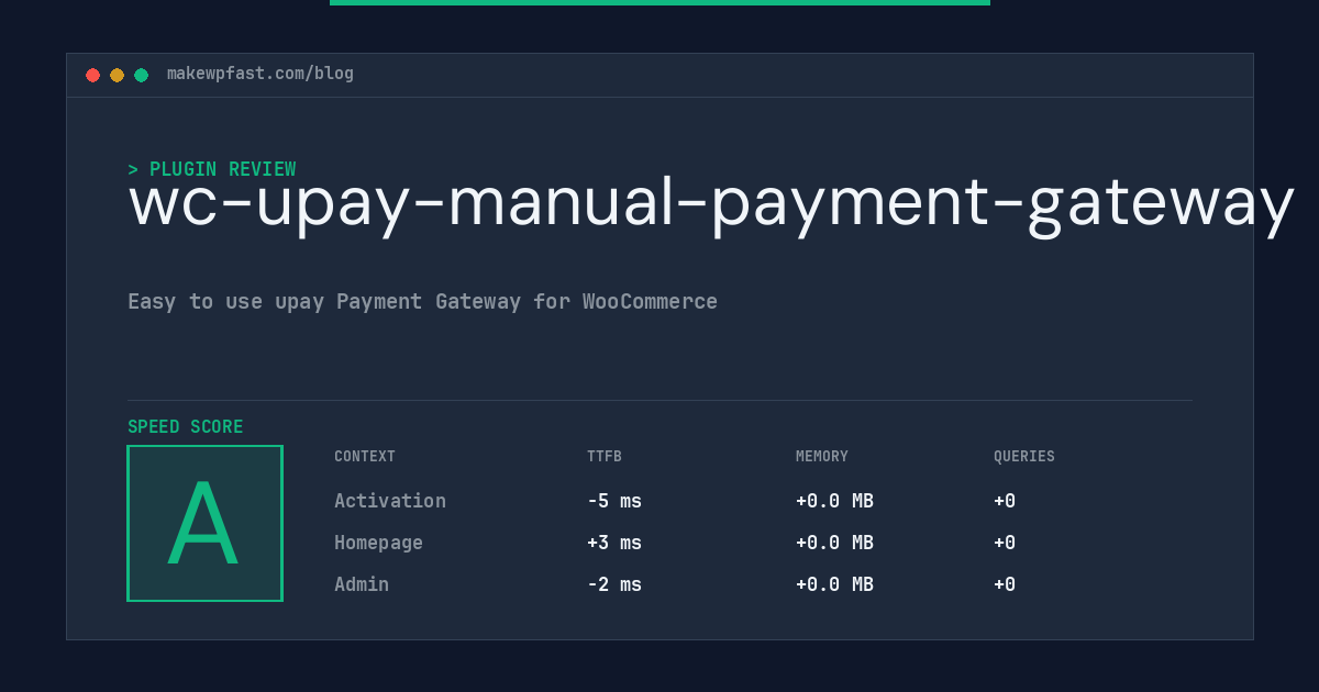 wc-upay-manual-payment-gateway - MakeWPFast
