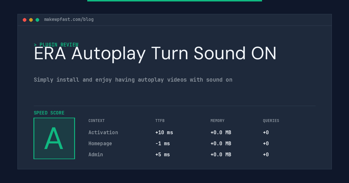 ERA Autoplay Turn Sound ON - MakeWPFast