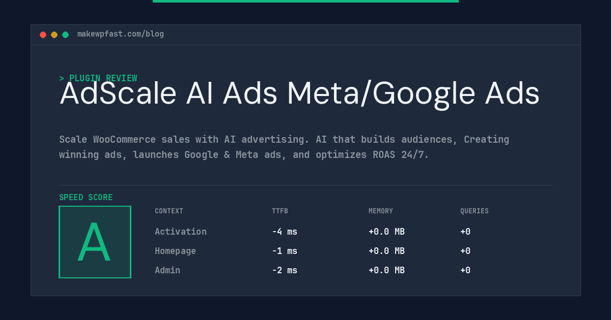 AdScale AI Ads Meta/Google Ads - MakeWPFast