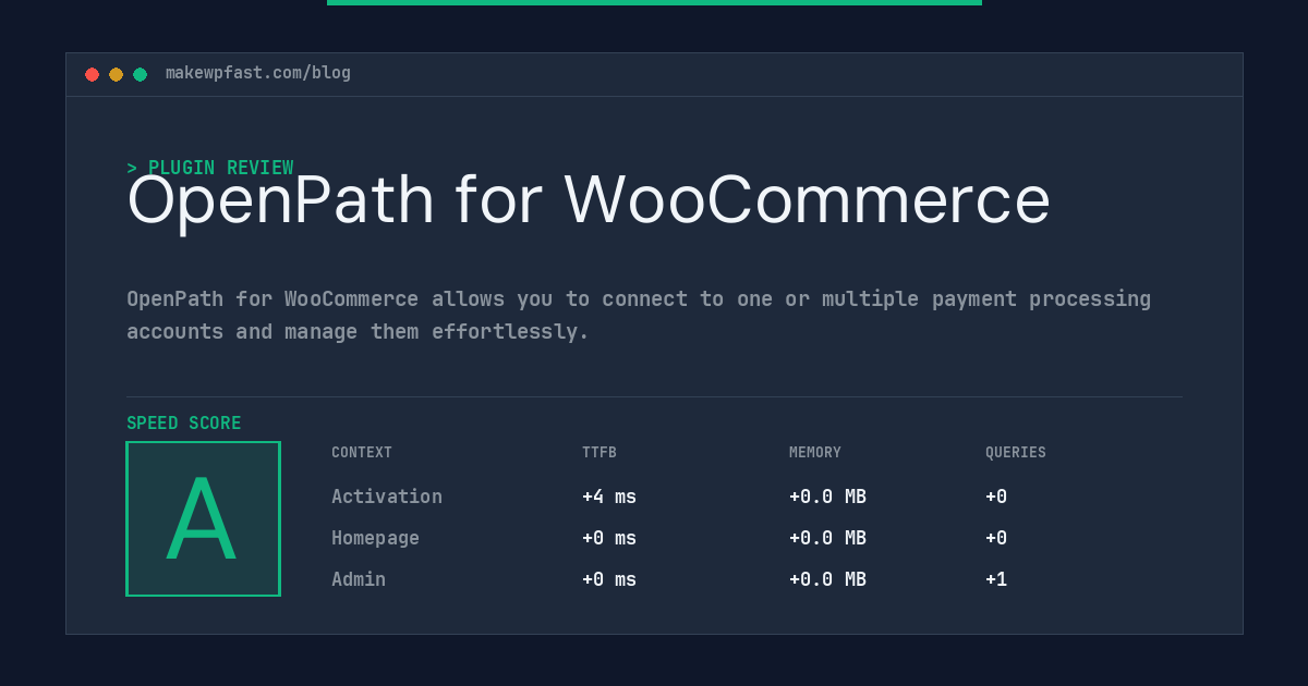 OpenPath for WooCommerce - MakeWPFast