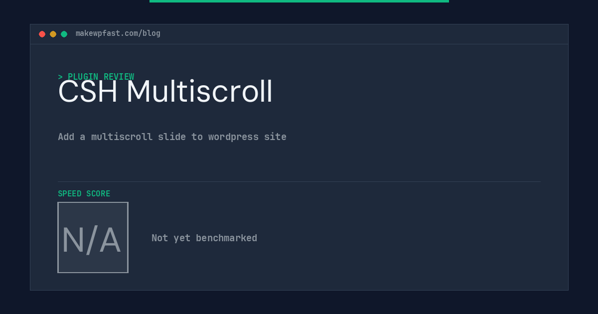 CSH Multiscroll - MakeWPFast
