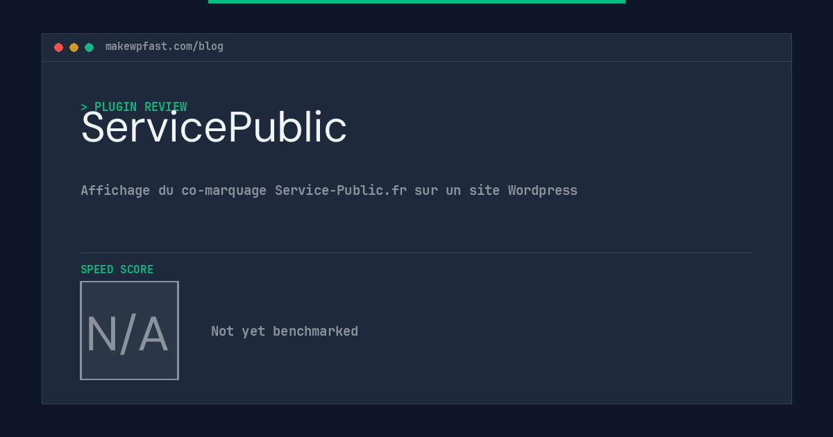 ServicePublic - MakeWPFast