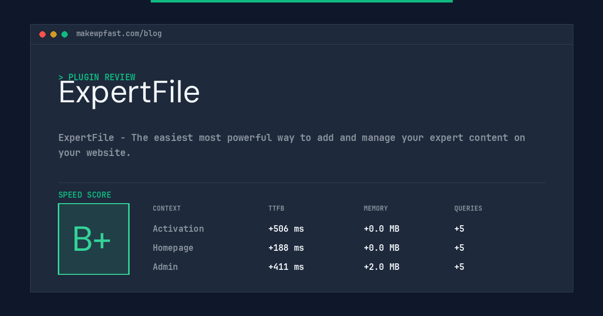 ExpertFile - MakeWPFast