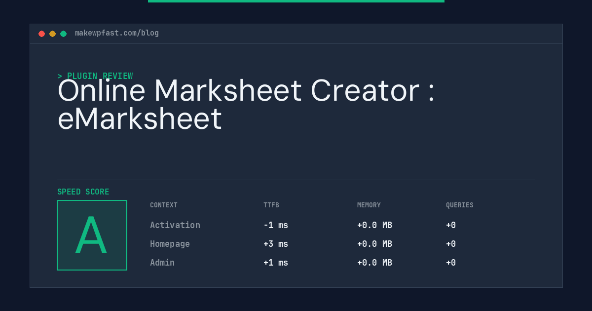 Online Marksheet Creator : eMarksheet - MakeWPFast