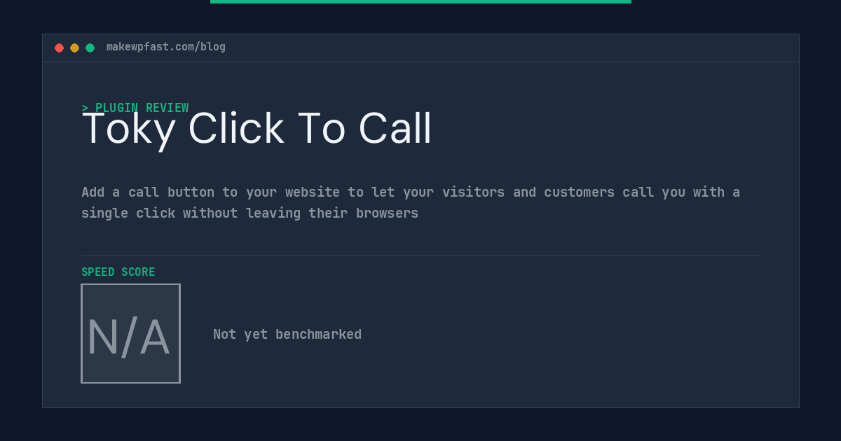 Toky Click To Call - MakeWPFast