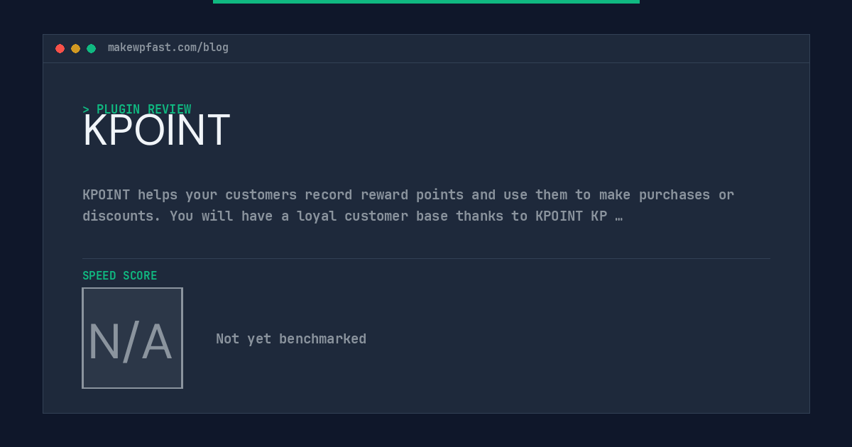KPOINT - MakeWPFast