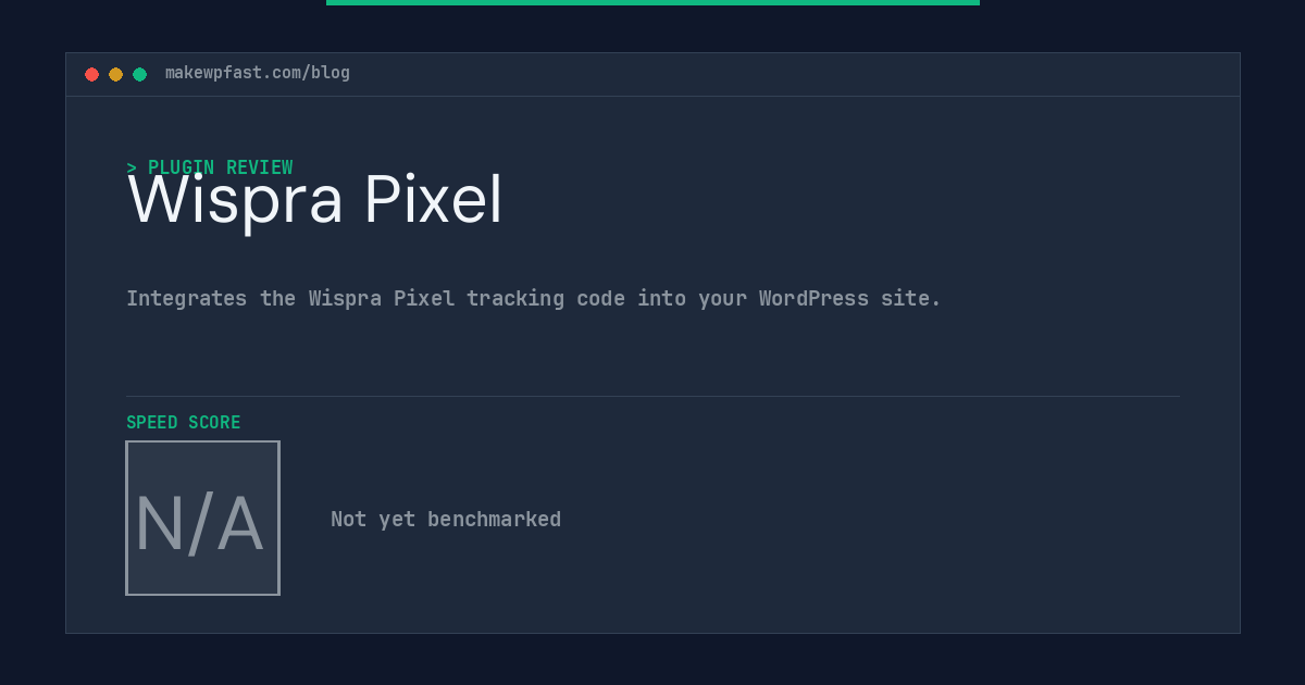 Wispra Pixel - MakeWPFast